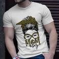 Funny Army Mom Messy Bun Hair Glasses V2 Unisex T-Shirt Gifts for Him