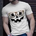 Jack O Lantern Pumpkin Halloween Costume Leopard Glasses Unisex T-Shirt Gifts for Him