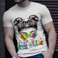 Little Miss 8Th Grade Back To School Tie Dye Messy Bun T-shirt Gifts for Him
