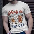 Party In The Usa Hot Dog Love Usa Funny Fourth Of July Unisex T-Shirt Gifts for Him