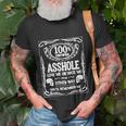 100 Certified Ahole Funny Adult Tshirt Unisex T-Shirt Gifts for Old Men