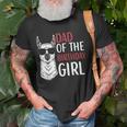 Dad Of The Birthday Girl Matching Birthday Outfit Llama Unisex T-Shirt