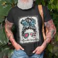 Trucker Trucker Wifes Life Bleached Shirt Messy Bun Hair Unisex T-Shirt