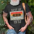 Best Of 1972 Casette Tape Retro 50Th Birthday 50 Years Old Unisex T-Shirt Gifts for Old Men