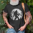 Bigfoot Night Stroll Cool Full Moon Night & Trees Sasquatch T-shirt Gifts for Old Men