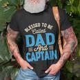 Blessed To Be Called Dad And Captain Fathers Day For Father Fathers Day T-shirt Gifts for Old Men