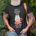 Cat Just A Woman Who Loves Cats And Coffee T-shirt Gifts for Old Men