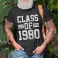 Class Of 1980 School Graduation Unisex T-Shirt Gifts for Old Men