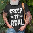 Creep It Real Funny Halloween Spider Gift Unisex T-Shirt Gifts for Old Men