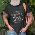Cute Moon Child Quote Stay Wild Moon Child Unisex T-Shirt Gifts for Old Men