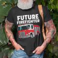 Firefighter Future Firefighter Fire Truck Theme Birthday Boy V2 Unisex T-Shirt Gifts for Old Men