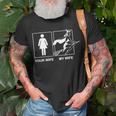 Funny Halloween Flying Witch Wife Novelty For Spouse Unisex T-Shirt Gifts for Old Men