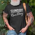 Funny Running With Saying Sunday Runday Unisex T-Shirt Gifts for Old Men