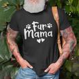 Fur Mama Paw Floral Design Dog Mom Mothers Day Unisex T-Shirt Gifts for Old Men