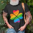 Gay Pride Flag Shamrock Lgbt St Patricks Day Parade T-Shirt Gifts for Old Men