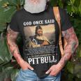 God And Pitbull Dog God Created The Pitbull T-shirt Gifts for Old Men