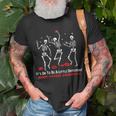 Heart Disease Awareness Dancing Skeleton Happy Halloween Unisex T-Shirt Gifts for Old Men