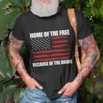 Home Of The Free American Flag Shirts Boys Veterans Day T-shirt Gifts for Old Men