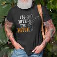 Im With The Witch Funny Couples Husband Halloween Costume Unisex T-Shirt Gifts for Old Men