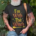 Im With The Witch Halloween Couple Matching Costume Unisex T-Shirt Gifts for Old Men