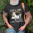 Just A Girl Who Loves Unicornsjust A Girl Who Loves Unicorns T-shirt Gifts for Old Men