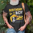 Kids 2 Years Old Boy 2Nd Birthday Gift Boy Toddler Excavator Unisex T-Shirt Gifts for Old Men