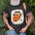 Leopard Lips Halloween Lips Vampire Mouth Pumpkin Tongue Unisex T-Shirt Gifts for Old Men