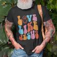 Love Like Jesus Smiley Face Aesthetic Trendy Clothing Unisex T-Shirt Gifts for Old Men
