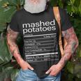 Mashed Potato Nutritional Facts Funny Thanksgiving Unisex T-Shirt Gifts for Old Men