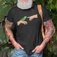Michelangelo Angry Green Parrotlet Birb Memes Parrot Owner Unisex T-Shirt Gifts for Old Men