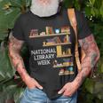 National Library Week Book Reading Library Day Librarian T-shirt Gifts for Old Men