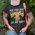 Pro Choice Keep Your Laws Off My Body Funny Sunflower Unisex T-Shirt Gifts for Old Men