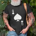 Queen Spades Card Halloween Costume Dark Unisex T-Shirt Gifts for Old Men