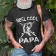 Reel Cool Papa Fishing Dad Fathers Day Fisherman Fish T-shirt Gifts for Old Men
