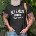 San Ramon California Ca Vintage Established Sports Design Unisex T-Shirt Gifts for Old Men
