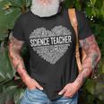 Science Teacher Heart Proud Science Teaching Design Unisex T-Shirt Gifts for Old Men