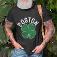 Shamrock Massachusetts Boston St Patricks Day Irish Green T-Shirt Gifts for Old Men