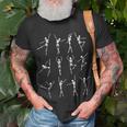 Skeleton Dancing Ballet Halloween Skeleton Ballerina Unisex T-Shirt Gifts for Old Men