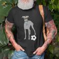 Soccer Gift Idea Fans- Sporty Dog Coach Hound Unisex T-Shirt Gifts for Old Men
