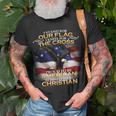 I Stand For Our Flag Kneel For The Cross Proud American Christian T-shirt Gifts for Old Men