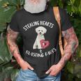 Stealing Hearts Blasting Farts Bichons Frise Valentines Day Unisex T-Shirt Gifts for Old Men