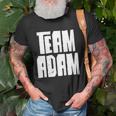 Team Adam Son Dad Mom Husband Grandson Sports Family Group Unisex T-Shirt Gifts for Old Men