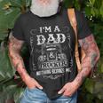 Trucker Truck Driver Fun Fathers Day Im A Dad And Trucker Vintage Unisex T-Shirt Gifts for Old Men
