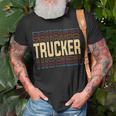 Trucker Trucker Job Title Vintage Unisex T-Shirt Gifts for Old Men