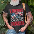 Trucker Trucker Support I Support Truckers Freedom Convoy Unisex T-Shirt Gifts for Old Men