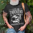 Trucker Trucker Support Lets Go Truckers Freedom Convoy Unisex T-Shirt Gifts for Old Men