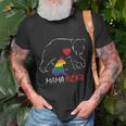 Vintage Rainbow Mama Bear Hugs Mom Mother Love Lgbt Pride T-shirt Gifts for Old Men
