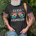 Vintage Teacher Class Dismissed Sunglasses Sunset Surfing V2 Unisex T-Shirt Gifts for Old Men