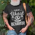 Wurst Behavior Oktoberfest German Festival T-shirt Gifts for Old Men