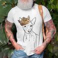 American Hairless Terrier Dog Wearing Crown Unisex T-Shirt Gifts for Old Men